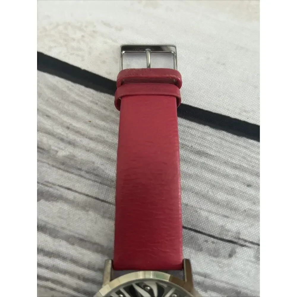 Anne Klein Silver Tone Red Band Women’s Quartz Watch
